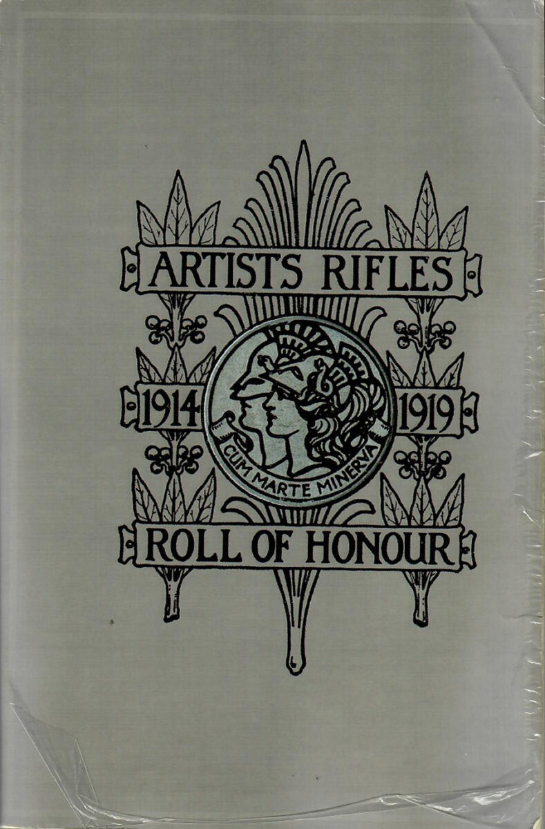 Artists Rifles Roll of Honour 1914-1919 cover